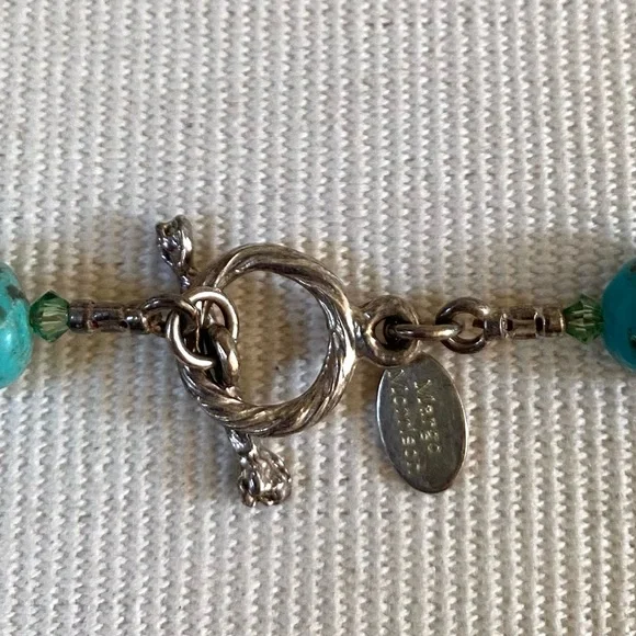 MARGO MORRISON TURQUOISE NECKLACE 36” HANDMADE
